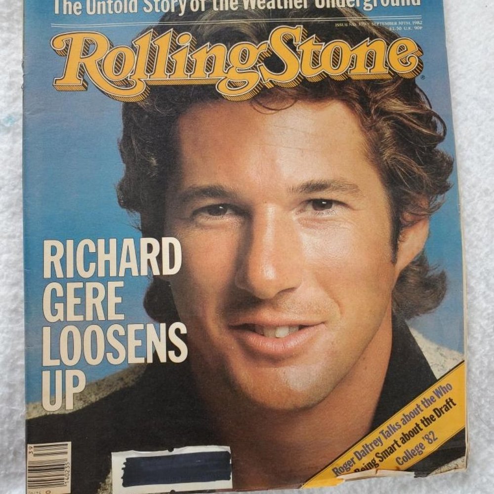 Vintage Rolling Stone Magazine, December 30, 1982, Richard Gere The Who